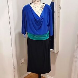Serenguiti Colorblock Dress Size 1X C153